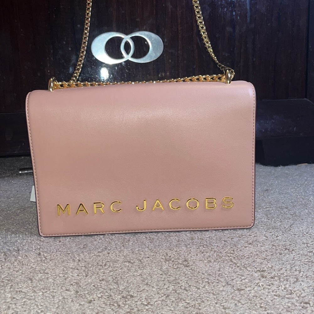 Marc Jacob’s Pink rose large crossbody gold chain designer with gift bag leather - Picture 10 of 16